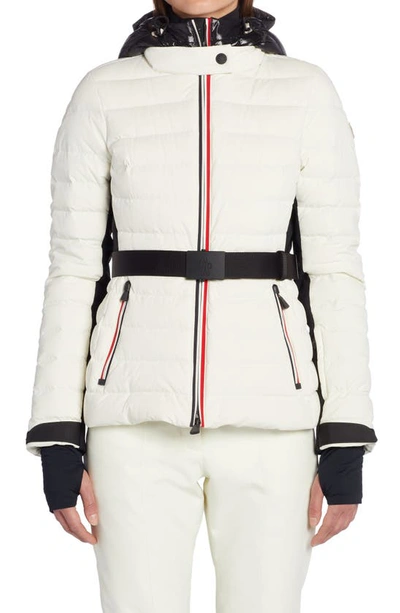 Shop Moncler Bruche Technical Poplin Down Jacket In White Multi