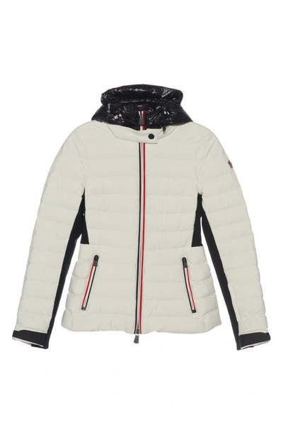 Shop Moncler Bruche Technical Poplin Down Jacket In White Multi