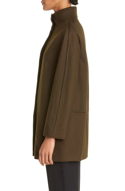 Max Mara 3manol Virgin Wool Coat In Kaki