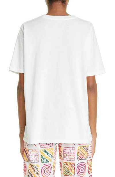 Shop Bode Baeded Vine Pocket T-shirt In White