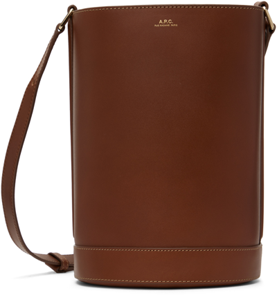 Shop Apc Brown Ambre Seau Shoulder Bag In Cad Hazelnut
