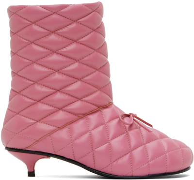 Shop Abra Pink Quilted Boots