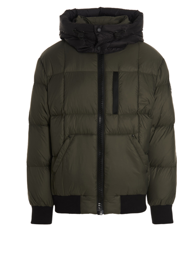 Shop Moose Knuckles Street Down Jacket In Green