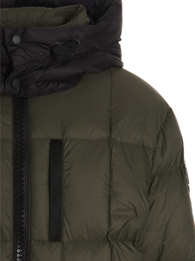 Shop Moose Knuckles Street Down Jacket In Green