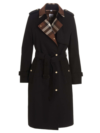 Shop Burberry Sandridge Trench Coat In Black