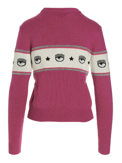 Shop Chiara Ferragni Maxilogomania Sweater In Pink