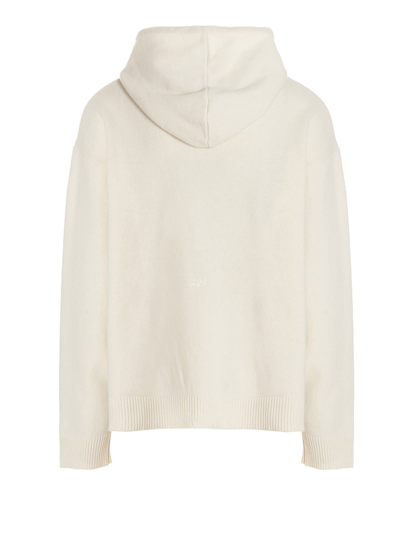 Shop Fourtwofour On Fairfax Embroidery Hooded Cardigan In White