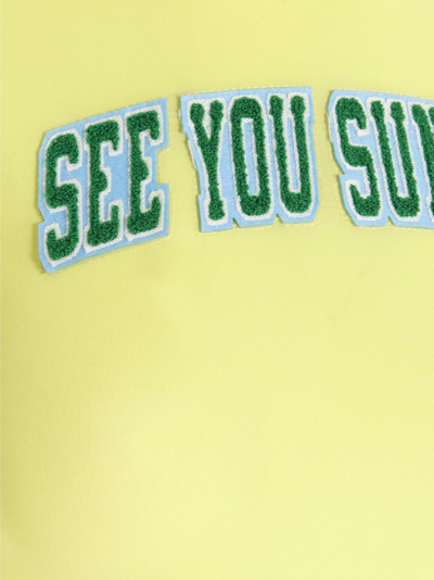 Shop Sunnei See You  T-shirt In Yellow