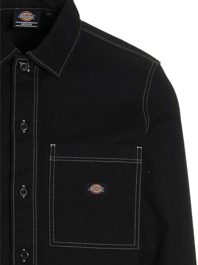 Shop Dickies Florala Overshirt In Black