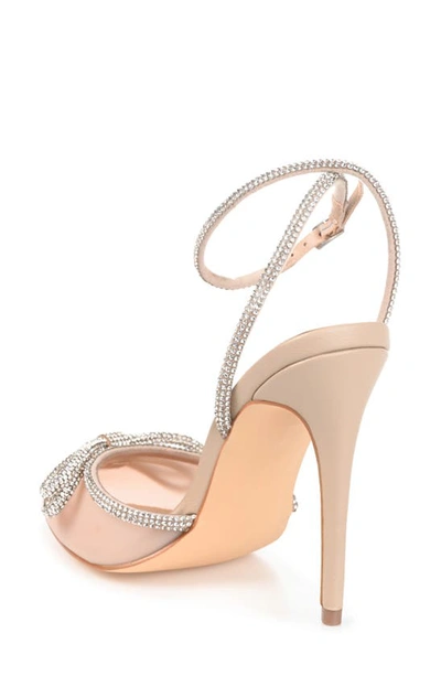 Journee Collection Gracia Crystal Bow Stiletto Pump In Nude