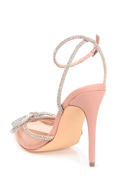 Journee Collection Gracia Crystal Bow Stiletto Pump In Pink