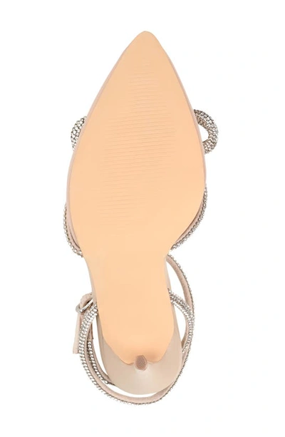 Journee Collection Gracia Crystal Bow Stiletto Pump In Nude
