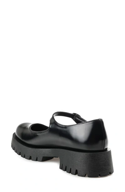 Shop Journee Collection Kamie Mary Jane Platform Flat In Black