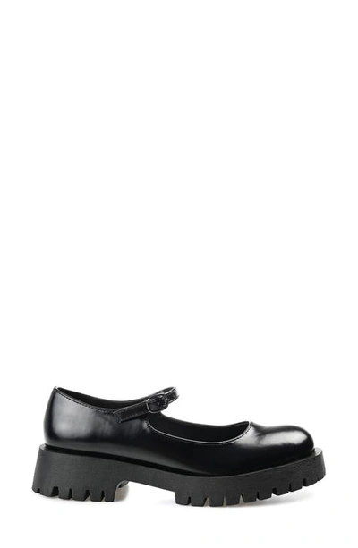 Journee Collection Kamie Mary Jane Platform Flat In Black