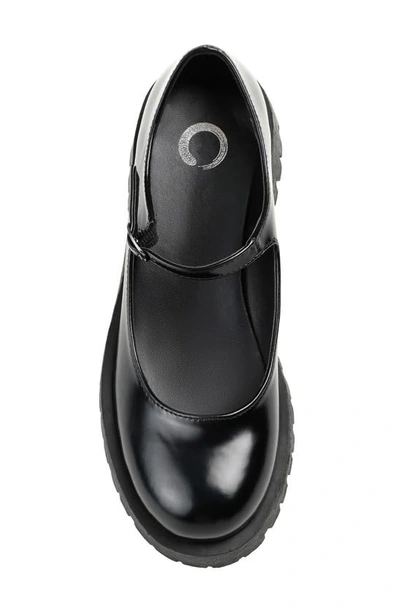 Journee Collection Kamie Mary Jane Platform Flat In Black