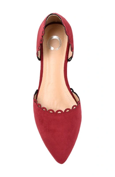 Shop Journee Collection Jezlin D'orsay Flat In Wine