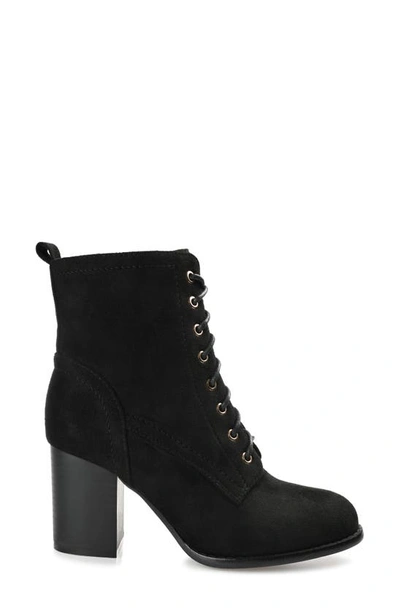 Journee Collection Womens Baylor Stacked Heel Booties In Black