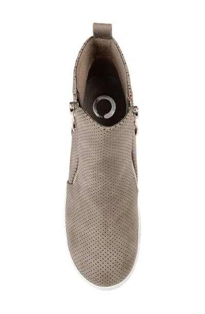 Journee Collection Pennelope Wedge Sneaker In Taupe