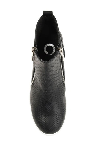 Journee Collection Journee Pennelope Wedge Heel Sneaker In Black
