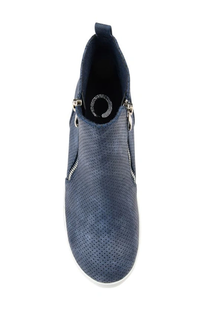 Journee Collection Journee Pennelope Wedge Heel Sneaker In Blue