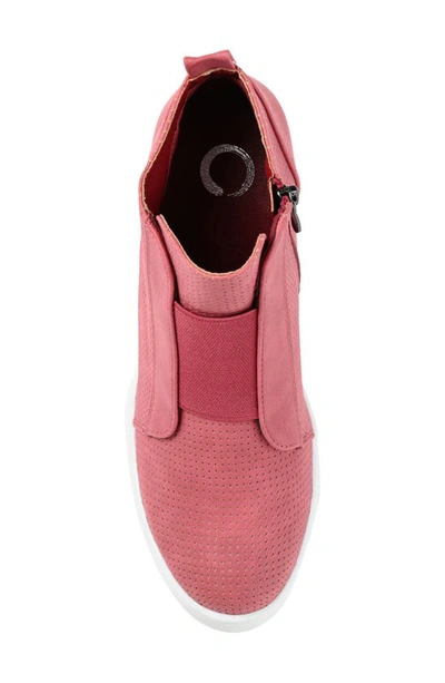 Journee Collection Clara Wedge Sneaker In Pink