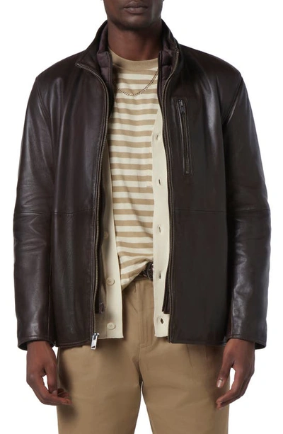 Shop Andrew Marc Wollman Leather Jacket In Hickory