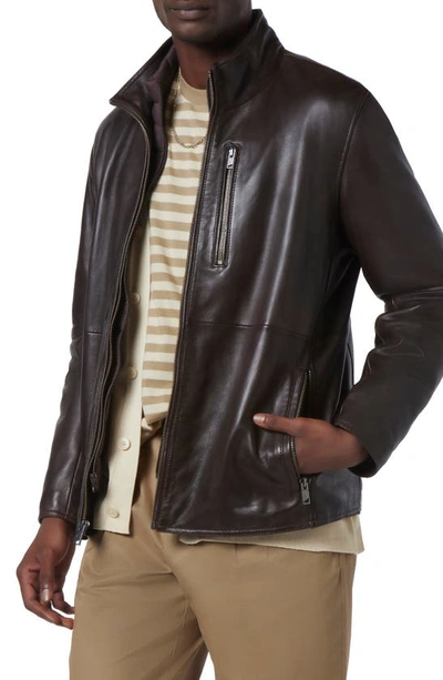 Shop Andrew Marc Wollman Leather Jacket In Hickory