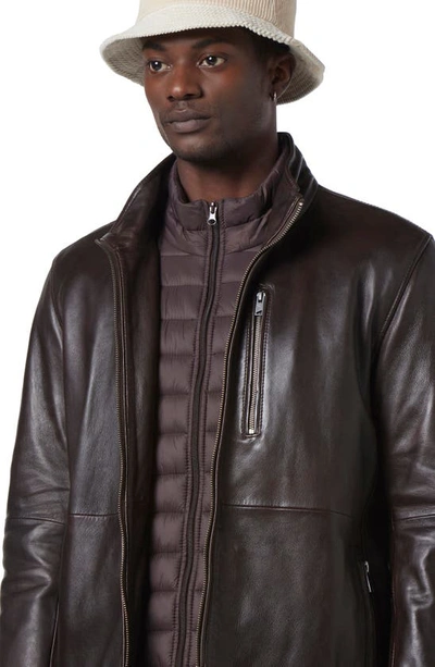 Shop Andrew Marc Wollman Leather Jacket In Hickory