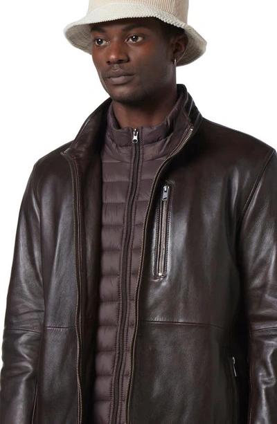 Andrew Marc Wollman Leather Jacket In Hickory