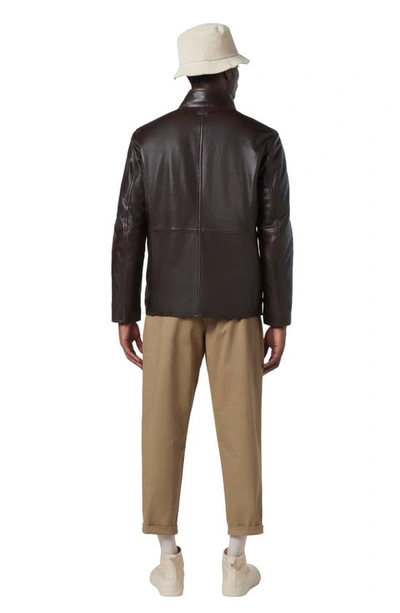 Shop Andrew Marc Wollman Leather Jacket In Hickory