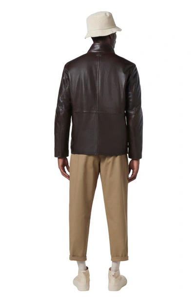 Andrew Marc Wollman Leather Jacket In Hickory