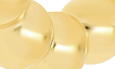 Shop Ef Collection Ball Hoop Earrings In Yellow Gold