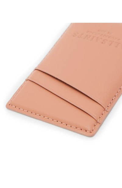 Shop Allsaints Callie Leather Card Case In Elasto Pink