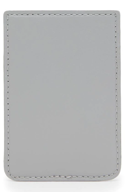 Shop Allsaints Callie Leather Card Case In Cement Grey