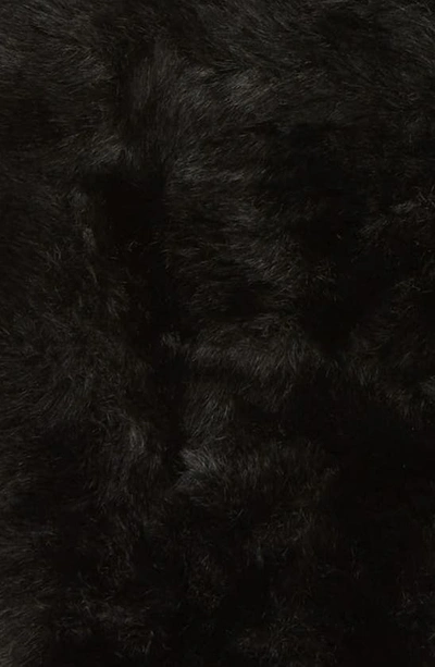 Apparis Coco Faux Fur Mittens In Noir