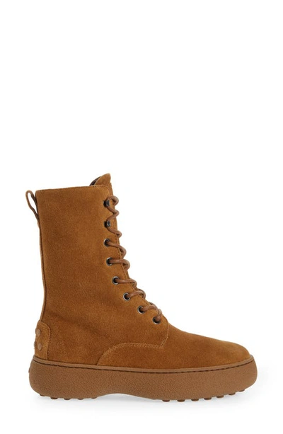 Shop Tod's Winter Gommino Lace-up Boot In Brown