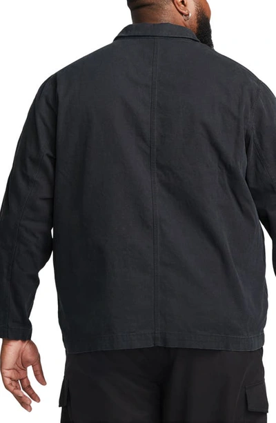 Shop Nike Unlined Chore Coat In Black/ White