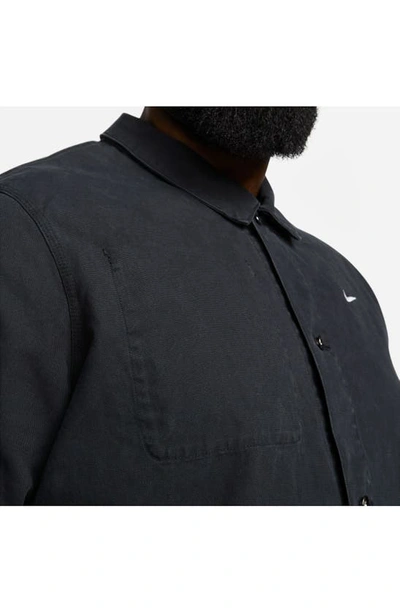 Shop Nike Unlined Chore Coat In Black/ White