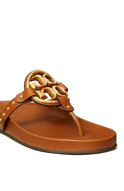 Tory Burch Miller Vintage Plaque Cloud Flip Flop In Bourbon Miele/ Bourbon Miele