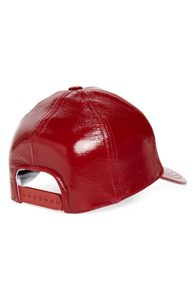Shop Courrèges Classic Vinyl Baseball Cap In Red