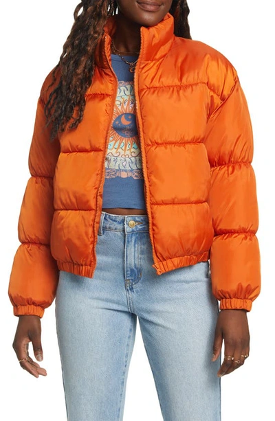 Bp. Water Resistant Recycled Polyester Puffer Jacket In Orange Burnt |  ModeSens