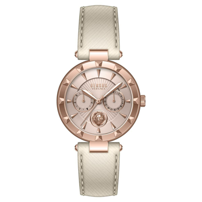 Pre-owned Versus By Versace Women Watch Multifunction Sertie N Vspos2521 Leather