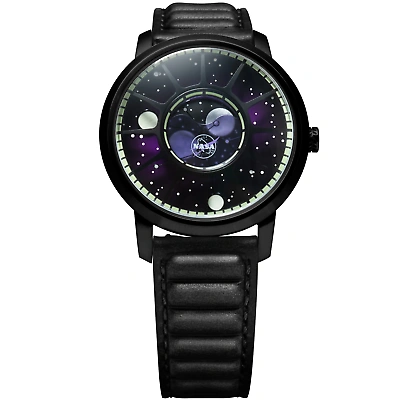 Pre-owned Xeric Nasa Apollo 15 American Moonphase Deep Space Purple