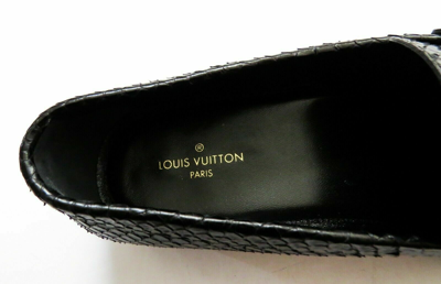 Pre-owned Louis Vuitton Montaigne Python Snakeskin Leather Shoes 11 Lv 12 Us 45 Eu 11 Uk In Black