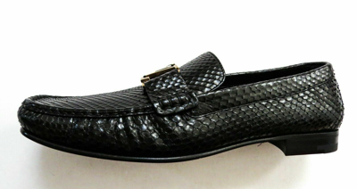 Pre-owned Louis Vuitton Montaigne Python Snakeskin Leather Shoes