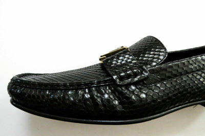 Pre-owned Louis Vuitton Montaigne Python Snakeskin Leather Shoes 11 Lv 12  Us 45 Eu 11 Uk In Black