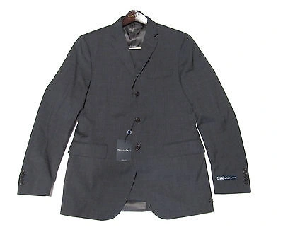 Pre-owned Polo Ralph Lauren Mens Italy Charcoal Grey 3 Button Wool Suit 44l $1,550 In Gray