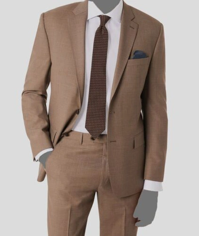 Pre-owned Lauren Ralph Lauren $640 Ralph Lauren Men's Brown Houndstooth Classic-fit 2-piece Suit Size 42r