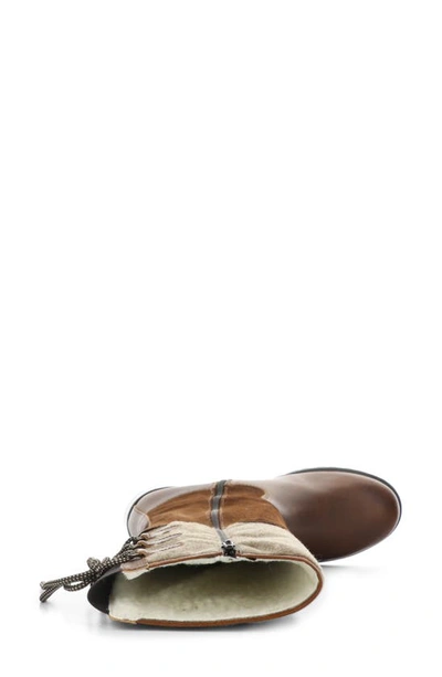 Bos. & Co. Goose Primaloft® Waterproof Boiled Wool Mid Calf Boot In Cognac/redwood/beige