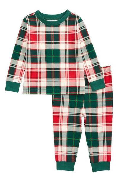 Shop Nordstrom Kids' Matching Family Moments Fitted Two-piece Pajamas In Red Lollopop Aiden Plaid